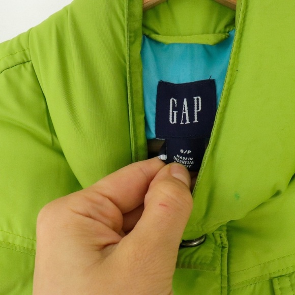 Vintage Gap Lime Green Puffer Vest - Picture 5 of 8